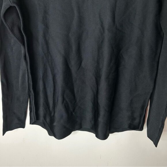 LORD & TAYLOR 424 Fifth Women's Sweater Top Spandex Nylon Knit Stretch Black - Picture 11 of 15